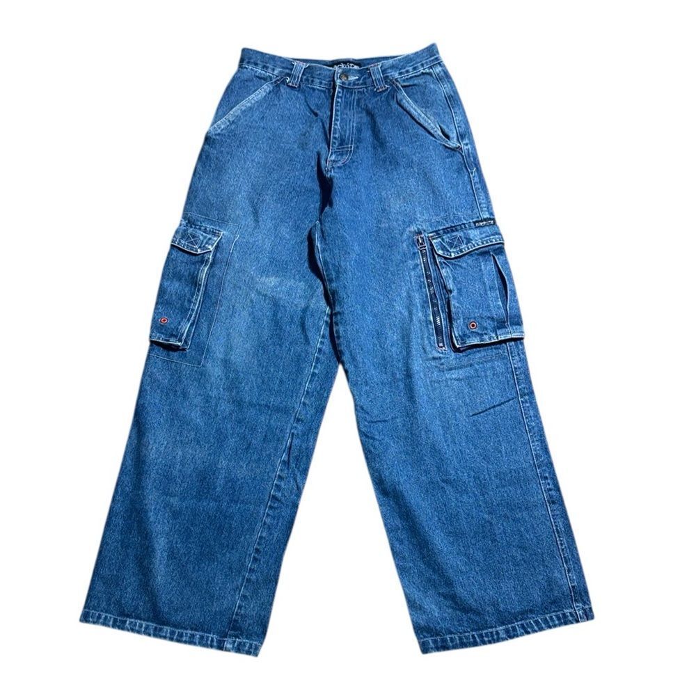 Machine jeans women’s 30 vintage y2k baggy wide leg‎ cargo jeans heavyweight